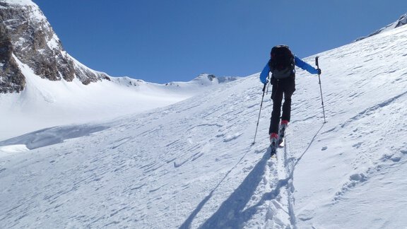 Noch befinden wir uns im spaltenreichen Bereich des Gaisbergferners. - Ötztal