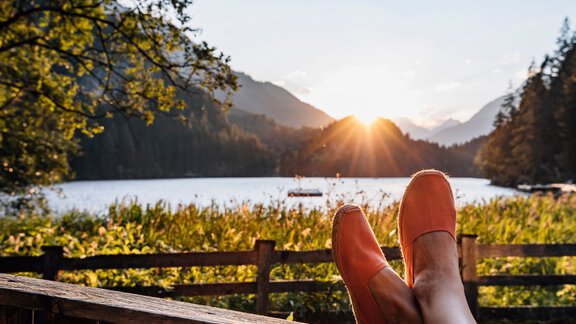 Evening mood at the Seehäusl - Ötztal Tourismus Büro Oetz