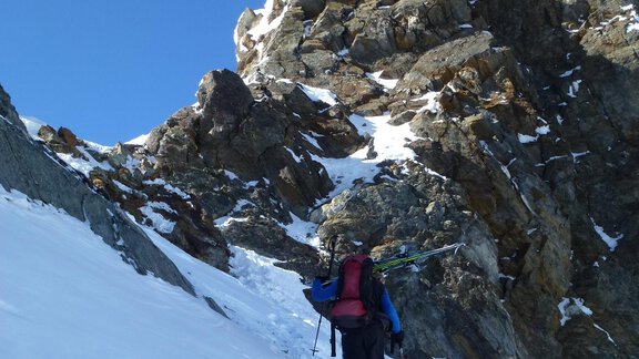 You ascend as far as possible with your skis strapped on - Ötztal