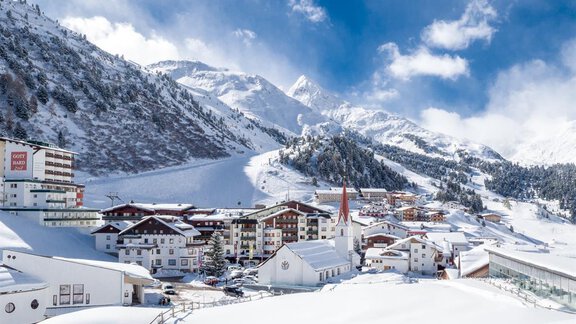 Ortsaufnahme Obergurgl Winter1 - Ferienwohnung Poschacherhof - Obergurgl 