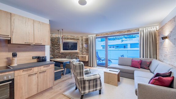 LEFT_Wohnbereich - Alpenappartement Piccard N°5 - Obergurgl 