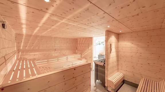 Zirbensauna mit automatischen Aufguss - Skihotel Haus Gurgl - Obergurgl 