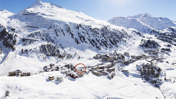 Obergurgl Flugaufnahme - Pension Bergheim - Obergurgl 
