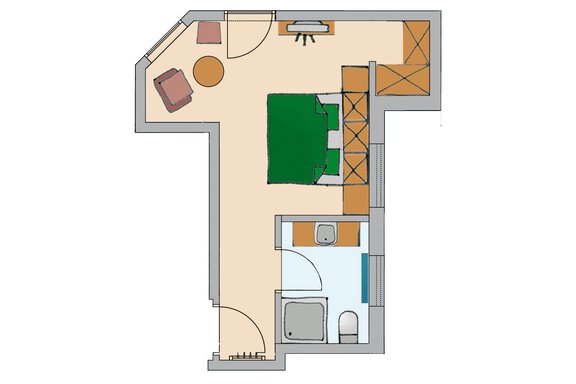 25m².Zi123 - Hotel Enzian & Appartementhotel Johannes - Obergurgl 