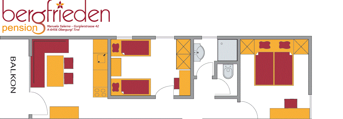 Apart M Grundriss - Pension Bergfrieden - Obergurgl 